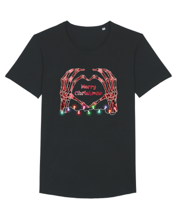 Skeleton Hands Merry Christmas Black