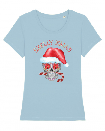 Skelly Xmas Skull Christmas Candy Sky Blue