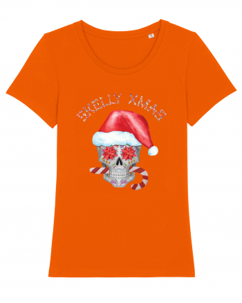 Skelly Xmas Skull Christmas Candy Bright Orange