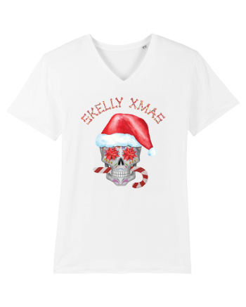 Skelly Xmas Skull Christmas Candy White
