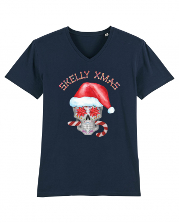Skelly Xmas Skull Christmas Candy French Navy