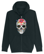 Skull With Christmas Lights Hanorac cu fermoar Unisex Connector