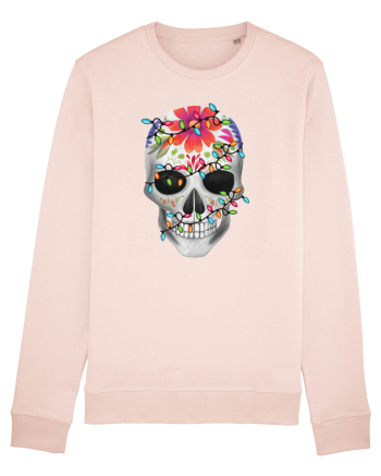 Skull With Christmas Lights Candy Pink