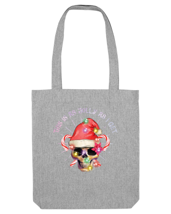 This Is As Jolly As I Get Skull Christmas Heather Grey