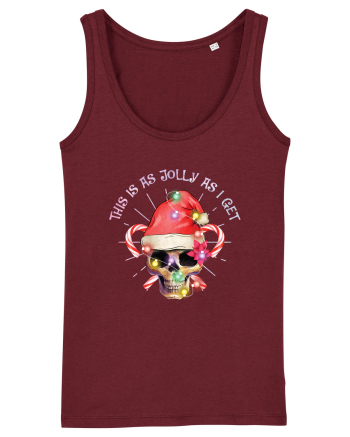 This Is As Jolly As I Get Skull Christmas Burgundy