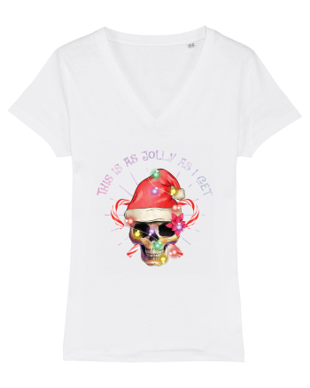 This Is As Jolly As I Get Skull Christmas White
