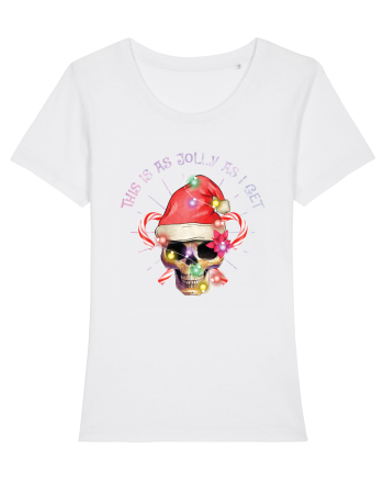 This Is As Jolly As I Get Skull Christmas White