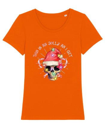This Is As Jolly As I Get Skull Christmas Bright Orange