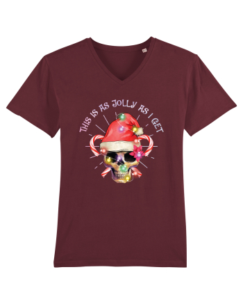 This Is As Jolly As I Get Skull Christmas Burgundy