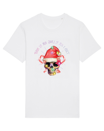 This Is As Jolly As I Get Skull Christmas White