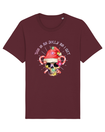 This Is As Jolly As I Get Skull Christmas Burgundy