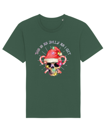 This Is As Jolly As I Get Skull Christmas Bottle Green
