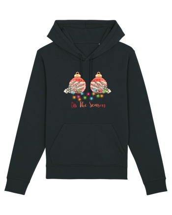 Tis' The Season Christmas Skeleton Hands Black