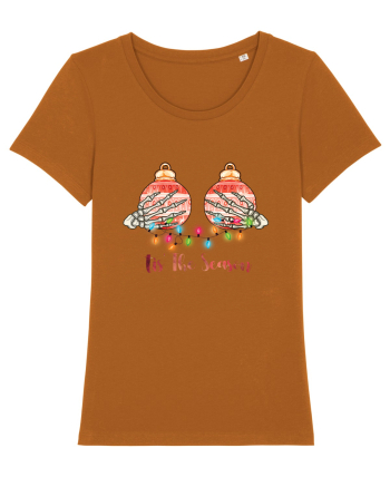 Tis' The Season Christmas Skeleton Hands Roasted Orange