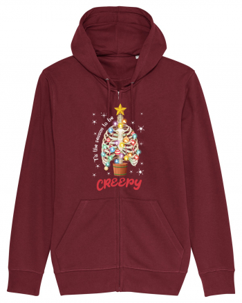 Tis' The Season To Be Creepy Burgundy