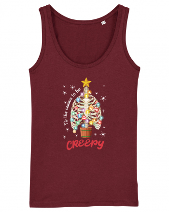 Tis' The Season To Be Creepy Burgundy