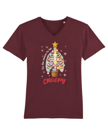 Tis' The Season To Be Creepy Burgundy