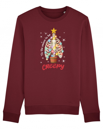 Tis' The Season To Be Creepy Burgundy