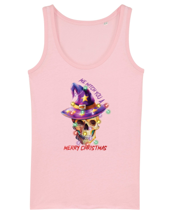 We Witch You A Merry Christmas Cotton Pink