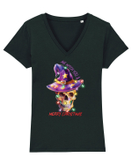 We Witch You A Merry Christmas Tricou mânecă scurtă guler V Damă Evoker