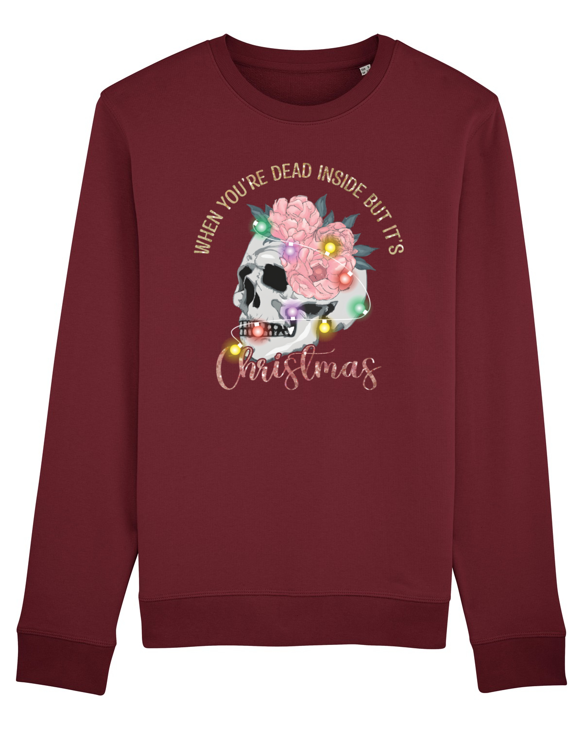 Bluză mânecă lungă Unisex Rise Burgundy
