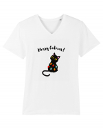 Merry Catmas Tricou mânecă scurtă guler V Bărbat Presenter