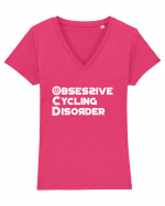 OCD Tricou mânecă scurtă guler V Damă Evoker