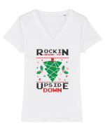Crăciun Invers 2 Tricou mânecă scurtă guler V Damă Evoker