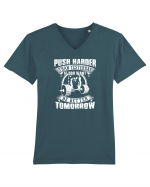 Push harder Tricou mânecă scurtă guler V Bărbat Presenter