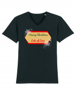 merry christmas with love Tricou mânecă scurtă guler V Bărbat Presenter