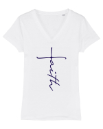 FAITH Tricou mânecă scurtă guler V Damă Evoker