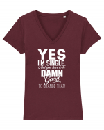 Single Tricou mânecă scurtă guler V Damă Evoker