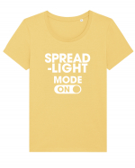 Spread Light Mode ON Tricou mânecă scurtă guler larg fitted Damă Expresser