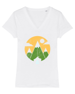 Camping Tricou mânecă scurtă guler V Damă Evoker