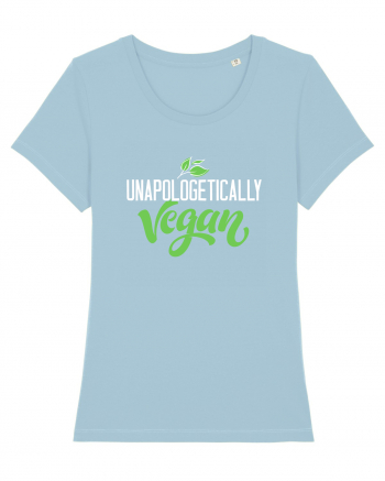 Unapologetically vegan Sky Blue