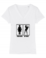 My Wife Tricou mânecă scurtă guler V Damă Evoker