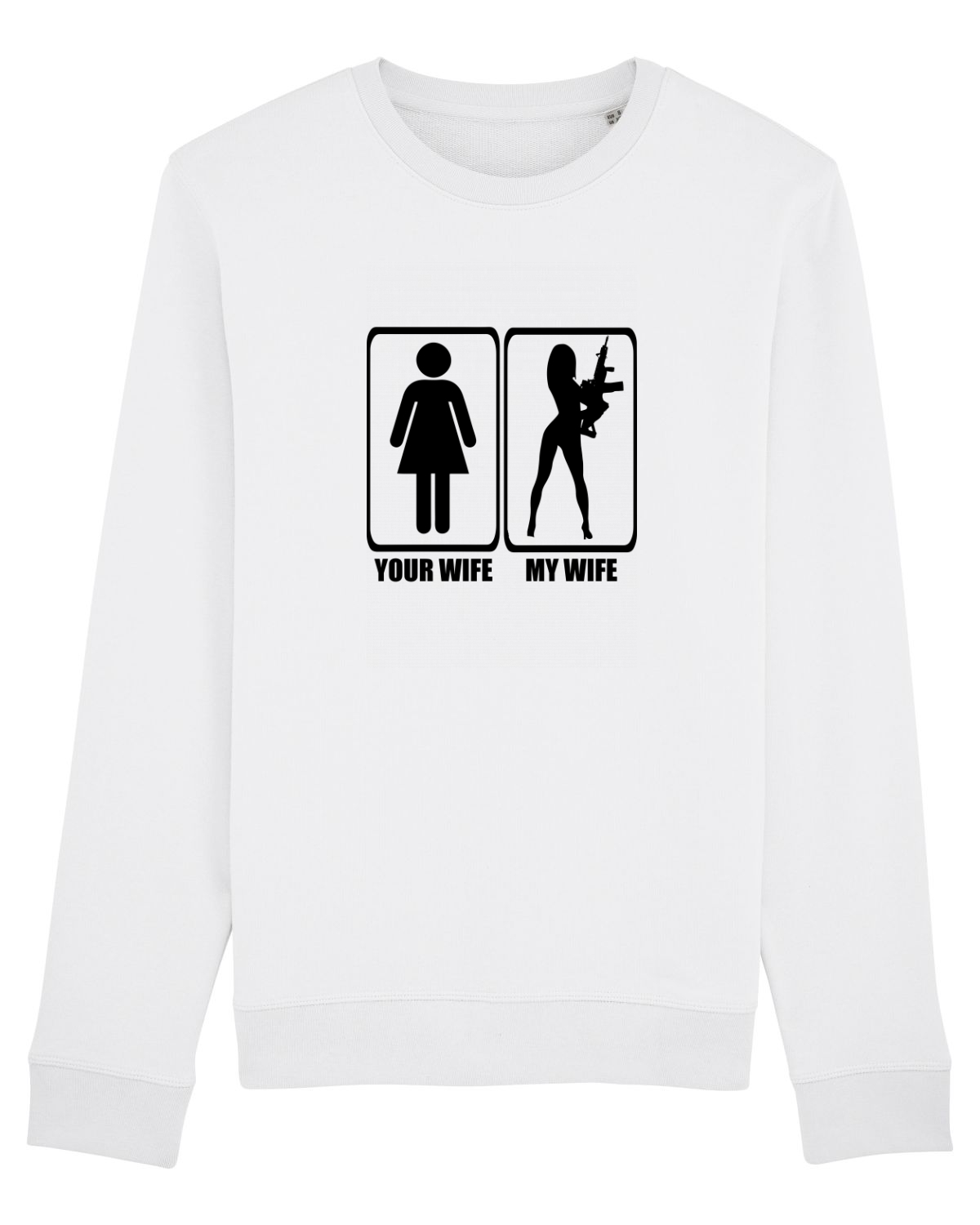 Bluză mânecă lungă Unisex Rise White