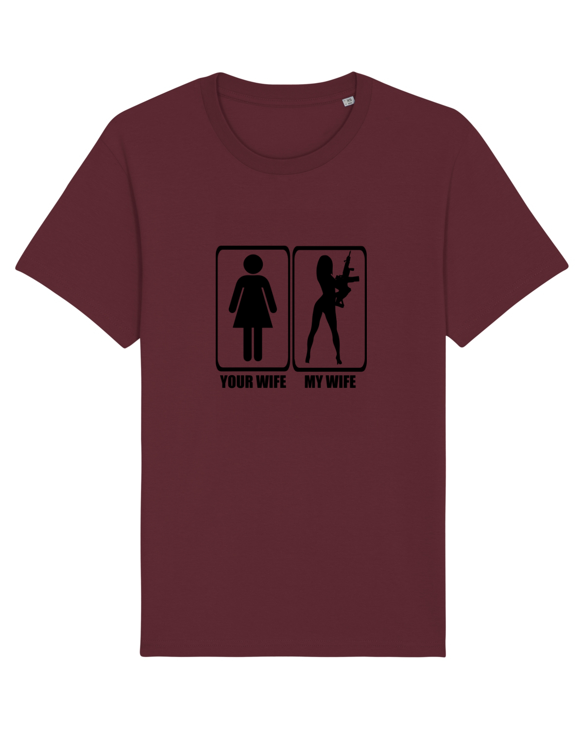 Tricou mânecă scurtă Unisex Rocker Burgundy