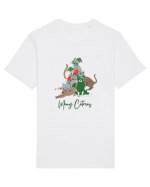 Merry Catmas Green Tricou mânecă scurtă Unisex Rocker