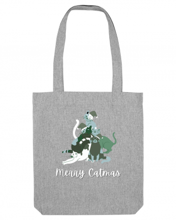 Merry Catmas white Heather Grey