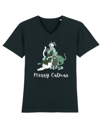 Merry Catmas white Black