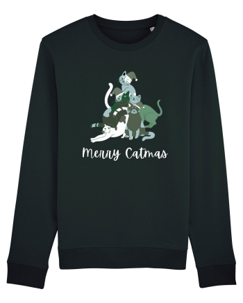 Merry Catmas white Black