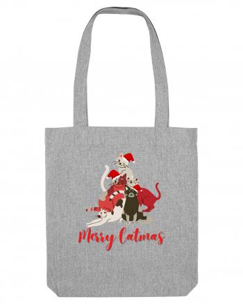 merry catmas red Heather Grey