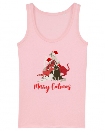 merry catmas red Cotton Pink