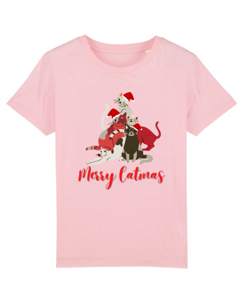 merry catmas red Cotton Pink