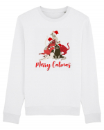 merry catmas red Bluză mânecă lungă Unisex Rise