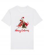 merry catmas red Tricou mânecă scurtă Unisex Rocker