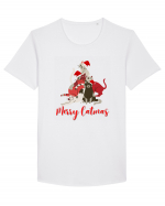 merry catmas red Tricou mânecă scurtă guler larg Bărbat Skater