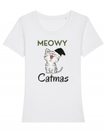 meowy catmas 1 Tricou mânecă scurtă guler larg fitted Damă Expresser