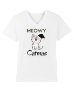 meowy catmas 1 Tricou mânecă scurtă guler V Bărbat Presenter